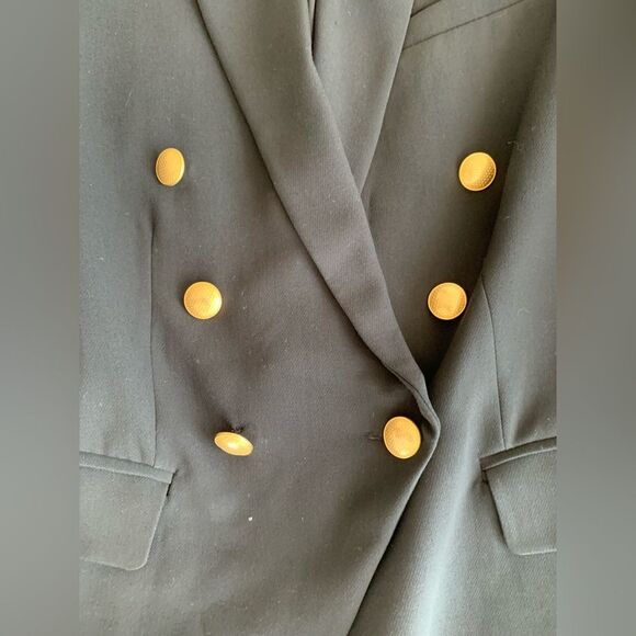L’’Agence Kenzie double breasted blazer jacket in black gold buttons US6 M - Picture 8 of 11